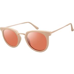TAHARI Th713 Metal Bridged 100% Uv Protective Women's Round Sunglasses. Elegant Gifts for Her, 48 Mm
