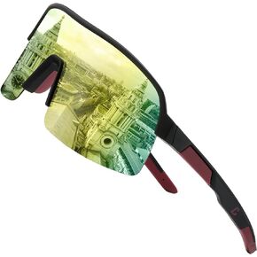 Bevi Sports Sunglasses Polarized Lens with TR90 Frame for Men Women Outdoor Driving Cycling