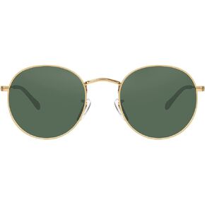 Fozono Retro Round Polarized Sunglasses for Women Men Classic Metal Frame Small Sun Glasses UV Protection