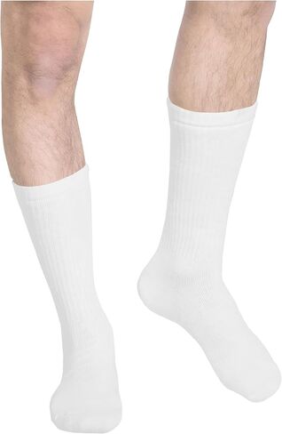 Champion Men's Compression Socks, 15-20 mmHg, Athletic Fit Crew Length Mid-Calf Cushion Foot Sport Socks in Saudi Arabia