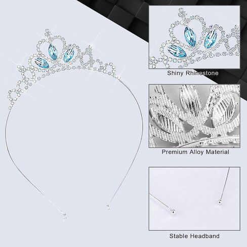 KICOSY Girls Tiara Crystal Princess Crown Princess Tiara Crowns Crystal Headband in Saudi Arabia
