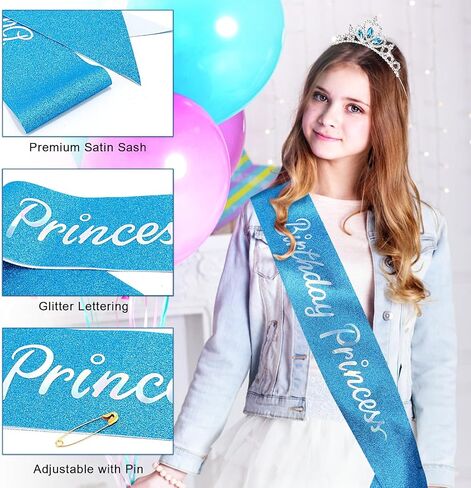 KICOSY Girls Tiara Crystal Princess Crown Princess Tiara Crowns Crystal Headband in Saudi Arabia
