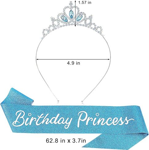 KICOSY Girls Tiara Crystal Princess Crown Princess Tiara Crowns Crystal Headband in Saudi Arabia
