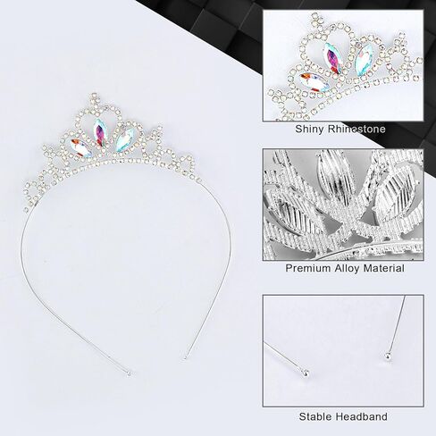 KICOSY Girls Tiara Crystal Princess Crown Princess Tiara Crowns كريستال عقال in Kuwait