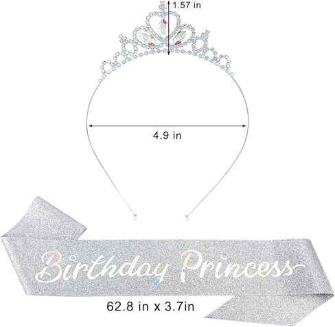 KICOSY Girls Tiara Crystal Princess Crown Princess Tiara Crowns كريستال عقال in Kuwait