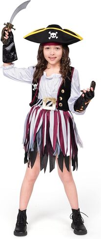 زي Spooktacular Creations Girl Pirate Seven Seas للحفلات ذات الطابع الشخصي، الهالوين in Kuwait