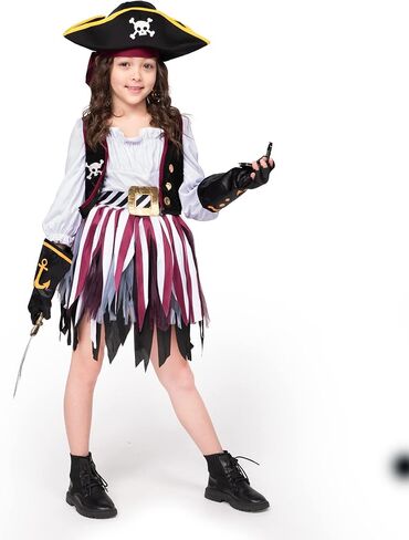 زي Spooktacular Creations Girl Pirate Seven Seas للحفلات ذات الطابع الشخصي، الهالوين in Kuwait