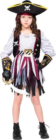 زي Spooktacular Creations Girl Pirate Seven Seas للحفلات ذات الطابع الشخصي، الهالوين in Kuwait