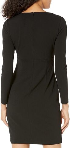DKNY Women's Short Sleeve Scuba Crepe Twist Neck Sheath in Kuwait