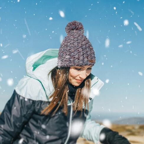 Fittia Winter Knit Beanie Hat for Women&Men, Thick Pom Pom Beanie with Flannel Lining, Snow Ski Skull Cap in Kuwait