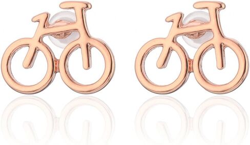 Stud Earring for Women,Bicycle Earring Stud Girl Silver Dangle Earring Small Stainless Steel Earring in Saudi Arabia
