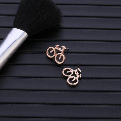 Stud Earring for Women,Bicycle Earring Stud Girl Silver Dangle Earring Small Stainless Steel Earring in Saudi Arabia