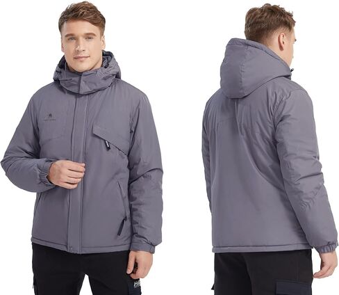 CAMEL CROWN Men's Waterproof Ski Jacket Warm Winter Snow Coat Mountain Windbreaker Hooded Raincoat Snowboarding Jacket in Saudi Arabia