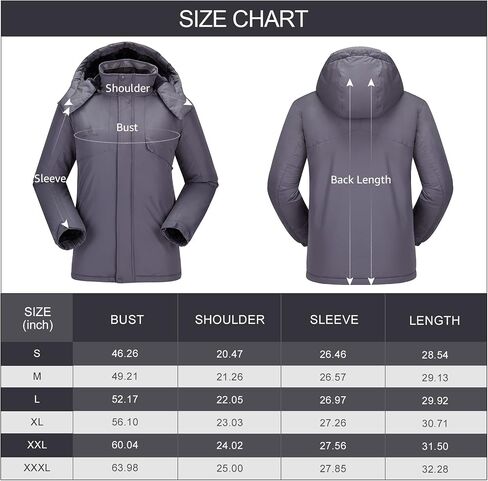 CAMEL CROWN Men's Waterproof Ski Jacket Warm Winter Snow Coat Mountain Windbreaker Hooded Raincoat Snowboarding Jacket in Saudi Arabia
