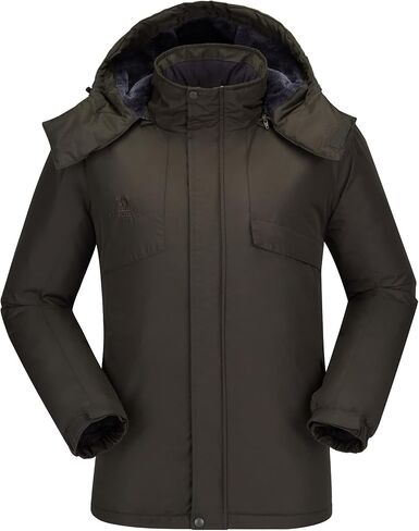 CAMEL CROWN Men's Waterproof Ski Jacket Warm Winter Snow Coat Mountain Windbreaker Hooded Raincoat Snowboarding Jacket in Saudi Arabia