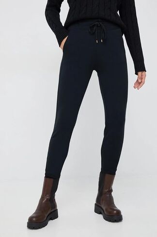 بنطال الركض النسائي من Lauren Ralph Lauren ذو النسيج المطاطي، أسود صغير in Saudi Arabia