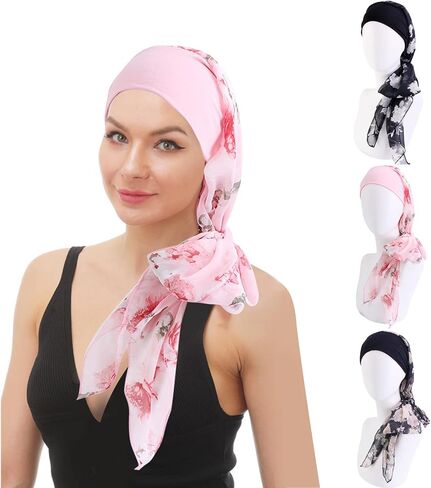 FOHEEL Chemo Headwear Turbans for Women Long Hair Head Scarf Headwraps Cancer Hats in Saudi Arabia