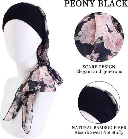 FOHEEL Chemo Headwear Turbans for Women Long Hair Head Scarf Headwraps Cancer Hats in Saudi Arabia