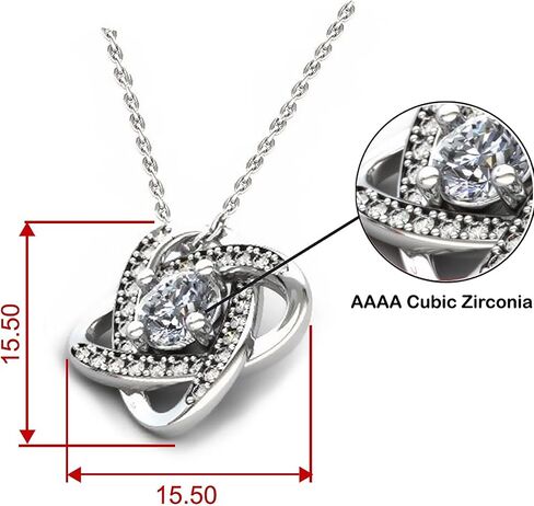 Coveted Goods 65th Birthday Gift for Women, Sterling Silver Necklace for 65 Year Old Woman’s Birthday, Sterling Silver, Cubic Zirconia in Kuwait