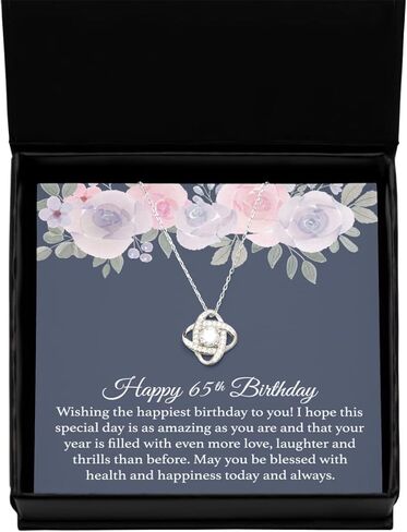 Coveted Goods 65th Birthday Gift for Women, Sterling Silver Necklace for 65 Year Old Woman’s Birthday, Sterling Silver, Cubic Zirconia in Kuwait