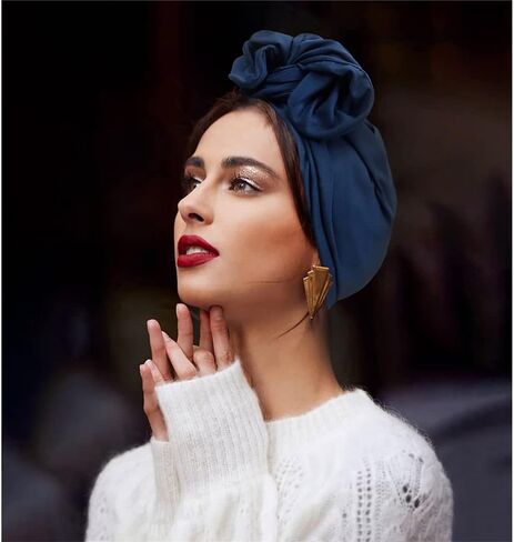 3 pcs Vintage French Female Turban Hat Fashion Bandana Headband Women's Soft Hair Cover Cap Ladies Head Wraps Muslim Headscarf Bonnet in Saudi Arabia