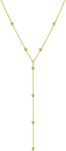 18K Gold Necklaces for Women Trendy, Dainty Cubic Zircon Pendant Choker Necklace Fashion Gold Plated Layered Chain Necklaces Jewelry for All Ages in Saudi Arabia