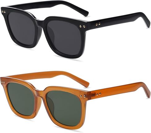 نظارات شمسية مستقطبة مربعة كبيرة الحجم من Appassal للنساء والرجال كلاسيكية عصرية UV400 Vintage Sunies AP3647 in Saudi Arabia