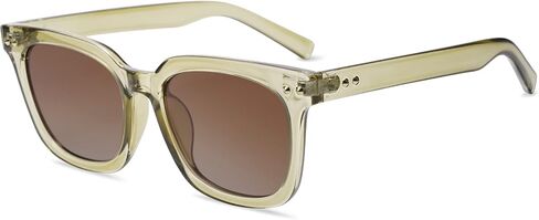 نظارات شمسية مستقطبة مربعة كبيرة الحجم من Appassal للنساء والرجال كلاسيكية عصرية UV400 Vintage Sunies AP3647 in Saudi Arabia
