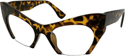 نظارات عين القطة شبه بدون إطار من GrinderPUNCH بعدسات شفافة نصف إطار مقصوص من الأسفل in Kuwait