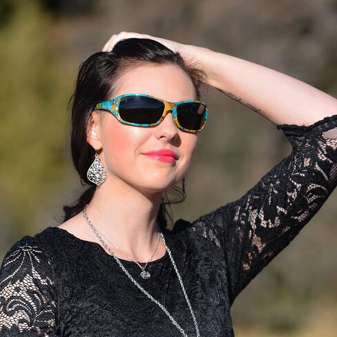 Polarized Hot Pink Camo Sunglasses for Women - Diamante - Free Matching Microfiber Pouch in Saudi Arabia