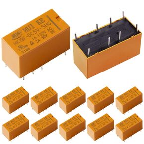 12Pcs DPDT Relay DC 5V Coil 8 Pin 2NO 2NC Mini PCB Power Relays HK19F-5V