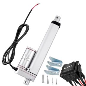 AWINLI 8 Inch Linear Actuator,Heavy Duty 202Lbs (900N) High Speed 9mm/s DC 12V Actuator Motor with Reverse Remote Pole Switch and Mounting Bracket,Linear Actuator for Solar Trackers,Industrial(200mm)