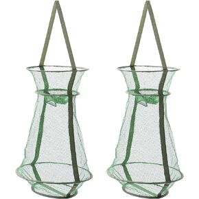 PATIKIL Fishing Keep Net Collapsible Fish Basket Mesh Coating Nylon Fishing Bait Mesh for Keeping Fishes Crayfish Minnows