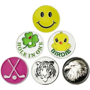 Golf Ball Markers Golf Markers Golf Gifts Clips Pack of 6
