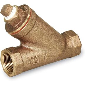Midline Valve 322U336 Y-Strainer with Stainless Steel Mesh Screen, Pipeline Filter Valve 1-1/4 in. FIP, Cast Brass
