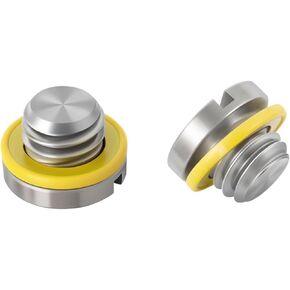 Marine Lower Drain Plugs Seal Screw & Gasket for Mercruiser Mercury 10-79953Q2 10-79953A2 18-2244 22420 10-79953Q04 (2 PCS)