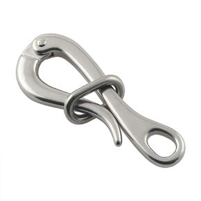 ZRM&E 100mm Quick Release Hook Ship Hook 316 Stainless Steel Pelican Hook for Lifeboats, Liferafts