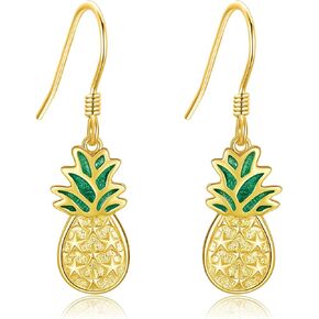 Pineapple Earrings for Women 925 Sterling Silver Pineapple Dangle Earring Pineapple Jewelry Gifts for Women Girls