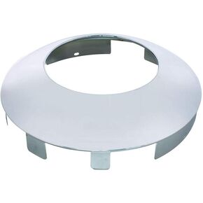 United Pacific 10109 - Axle Hub Cap - Front, Universal Chrome, With Hubometer Hole - 1" Lip