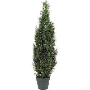 Nearly Natural 4FT Faux Cedar Tree, Outdoor Front Porch Décor, Faux Cedar Tree Pine Tree in Nursery Planter with UV Resistant Coating