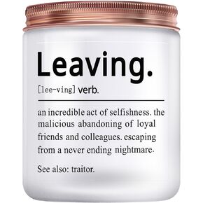 ترك شمعة لزملاء العمل هدية مضحكة: 7 أوقية شموع معطرة باللافندر - أفضل هدايا زملاء العمل للنساء والرجال - هدايا الذهاب إلى صديق رئيسه شمعة وظيفة جديدة للنساء شمعة وداعا لصديق in Kuwait