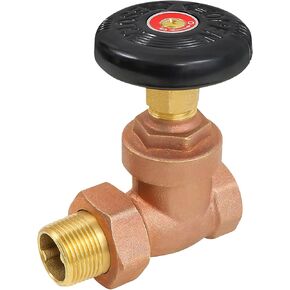 Midline Valve 6I563 Steam Radiator Gate Valve; Air Vent Temperature Control; 3/4 in. FIP x Male Union; Brass