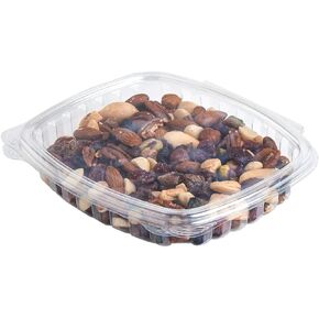 good natured 16 oz. Multi-purpose Clamshell Package, Pack of 200 – 99% Plant-Based Clear Food Storage Containers – Lightweight Biodegradable To-Go Boxes - BPA-Free Food Packaging