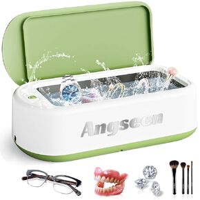 Ultrasonic Jewelry Cleaner- 48kHz 640ML Portable Professional- Jewelry Cleaner Ultrasonic Machine with 2 Timer Modes for Jewelry, Retainer, Glasses, Denture,Watch