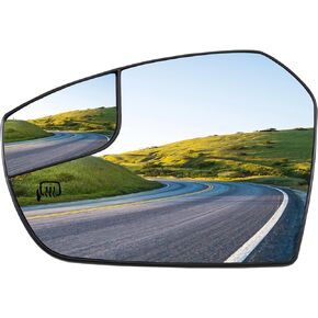 Driver Side Mirror Replacement for Ford Escape 2017 2018 Mirrors Glass - Convex Mirror Glass, Left Side Rear View Mirror with Power Heated