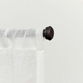 Curtains - ER1014-02 3672 Topper 1" Curtain Rod and Finial Set, 36"-72", Matte Bronze