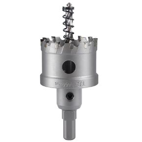 TCT 2'' Hole Saw Bit for Hard Metal, Heavy Duty TCT Carbide Cutting Hole Saw Bit with Center Drilling Bit and SDS Shank and L-Wrench for Stainless Steel, Iron, Aluminium, Alloys, Plastics
