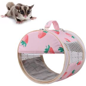 Small Pet Carrier Bag Portable Travel Carrier for Hamster Rat Baby Guinea Pig Sugar Glider Hedgehog Small Birds (M, Green)