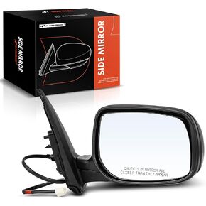 A-Premium Passenger Side Power Door Mirror - Compatible with Toyota Corolla 2009 2010 2011 2012 2013 - Non-Heated Folding Black Outside Rear View Mirror - Replace# 87910-12C40
