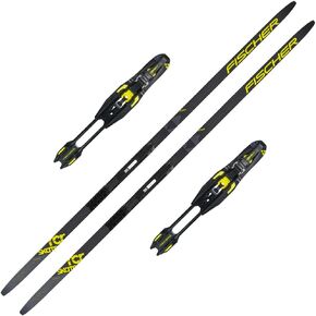Fischer RCR Skate Stiff IFP Black/Yellow 186 Skis with Race Skate IFP Black/Yellow XC-Binding